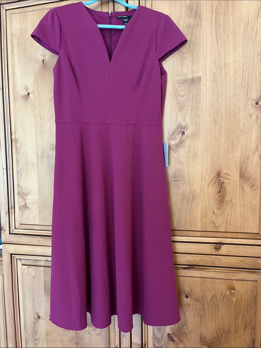 Maggy London Deep Fuchsia A-Line Midi Dress